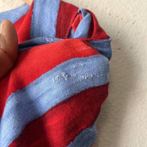 Pomander Place Tuckernuck Finley Dress Women M Red Blue Striped Vacation Resort - Picture 13 of 13